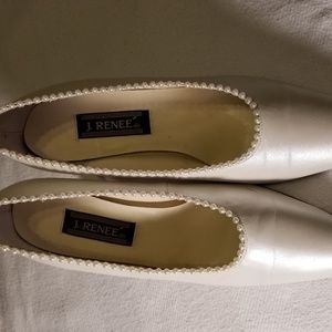 J. Renee White with pearl trim.  8- 1/2 N